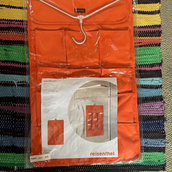 REISENTHEL “WAND” WALL STORAGE NWT IN BRIGHT ORANGE w/ ALUMINUM HANGER - Picture 2 of 8